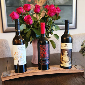 3 Bottle Barrel Stave Tabletop Wine Holder