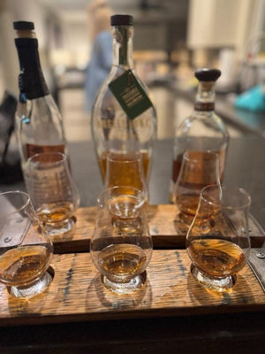 Flight Board for Whiskey Tasting - Available with 3, 4, or 5 Glasses
