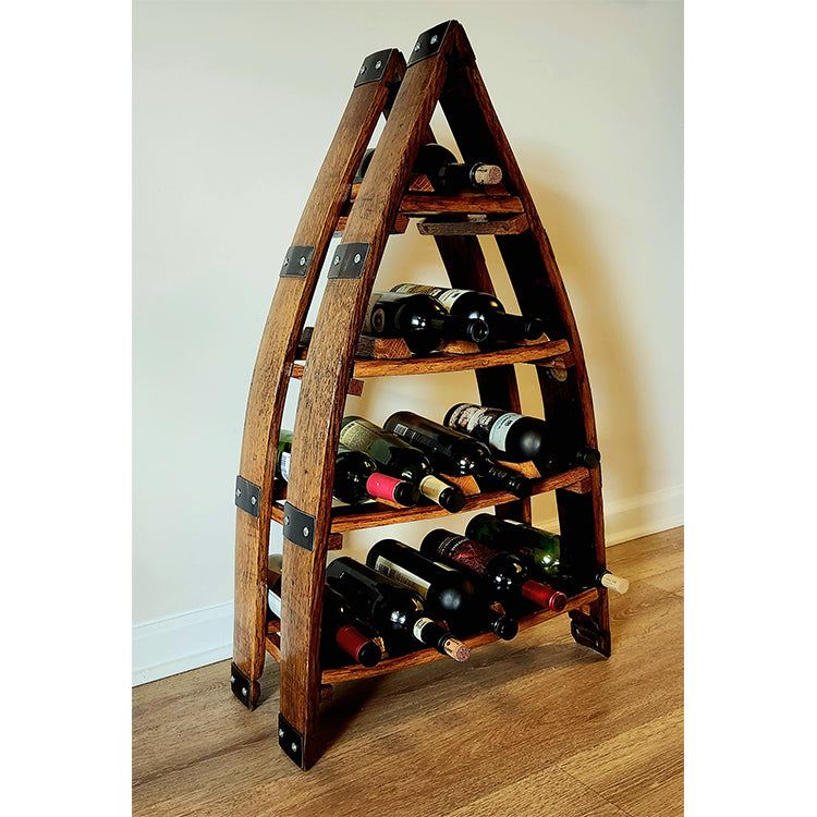 12 Bottle A-Frame Stave Wine Rack