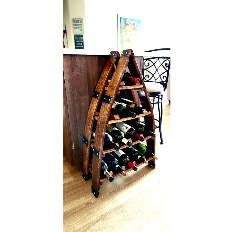 12 Bottle A-Frame Stave Wine Rack