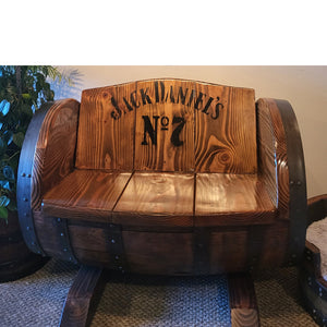 Whiskey Barrel Bench Seat