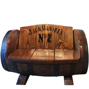 Whiskey Barrel Bench Seat