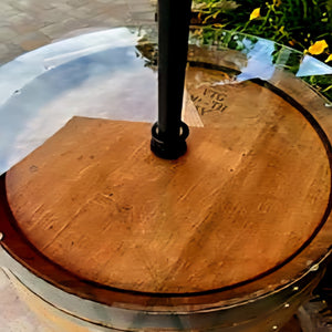 Wine Barrel Umbrella Bistro Table