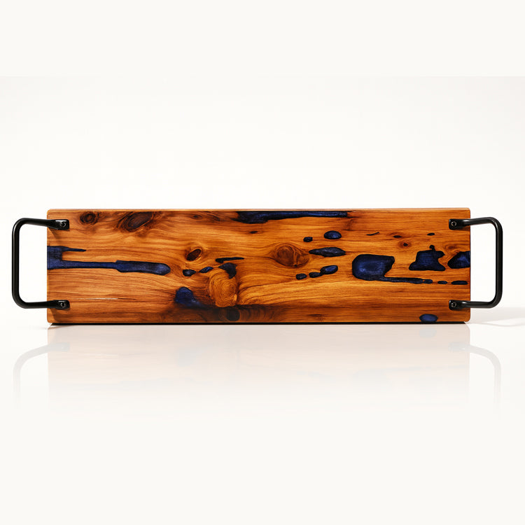Artisan Wood Charcuterie Board with Epoxy Resin Inlay