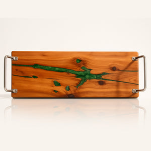 Artisan Wood Charcuterie Board with Epoxy Resin Inlay