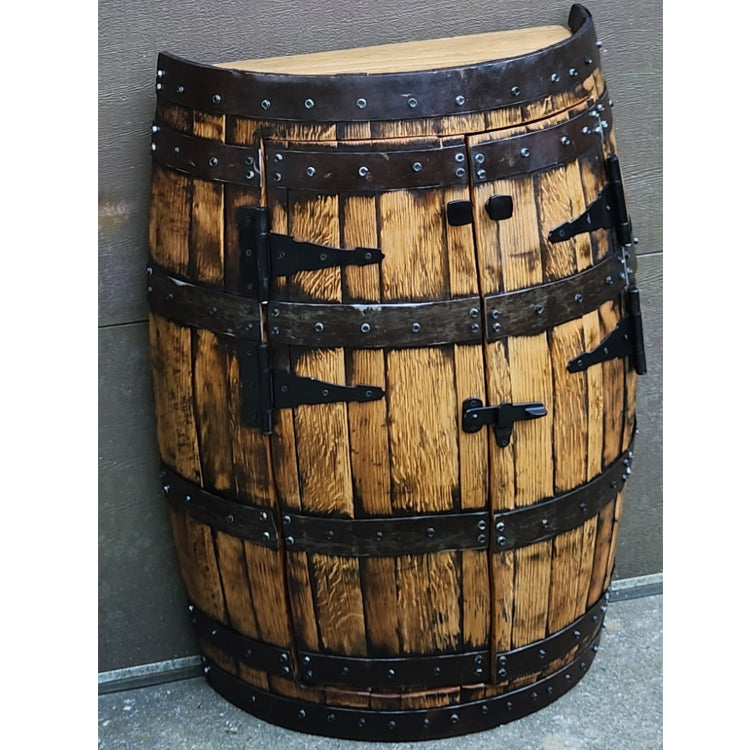 Half Barrel CABINET with Storage