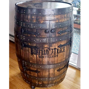 Authentic Whiskey or Wine Barrel CABINET with Storage