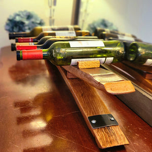 5 Bottle Double Stave Table Top Wine Rack