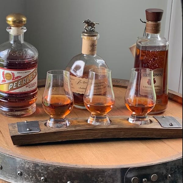 Flight Board for Whiskey Tasting - Available with 3, 4, or 5 Glasses ...
