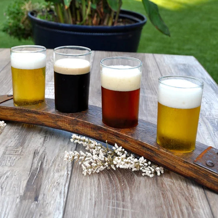 Flight Board for Beer Tasting - Available with 3, 4, or 5 Glasses