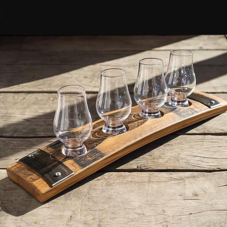 Flight Board for Whiskey Tasting - Available with 3, 4, or 5 Glasses