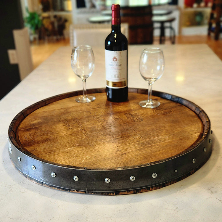 Barrel Head and Hoop LAZY SUSAN -  18" and 22"