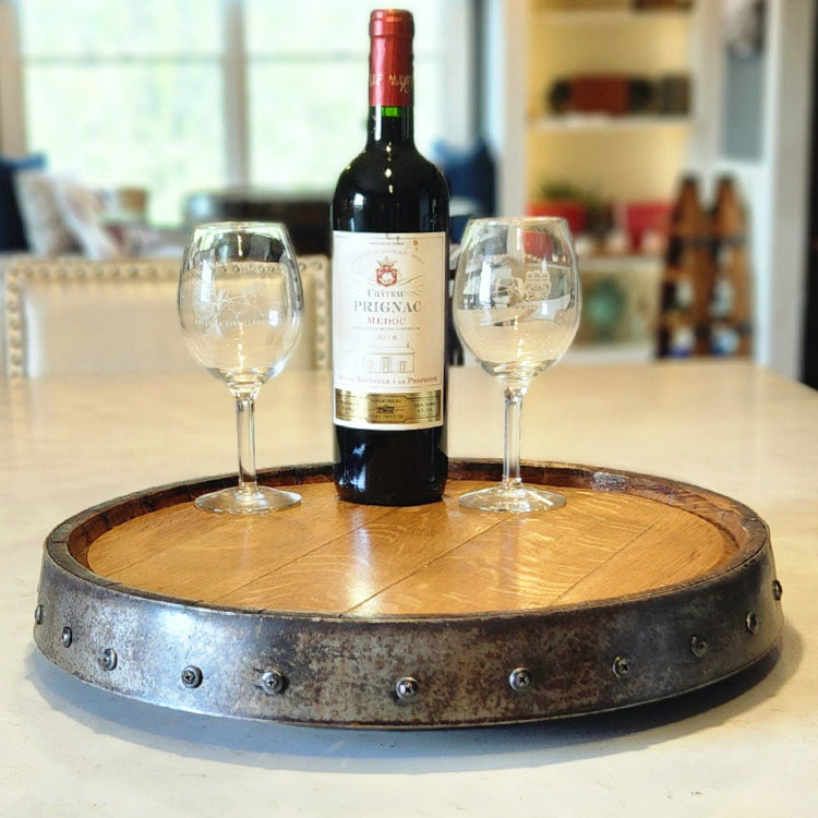 Barrel Head and Hoop LAZY SUSAN -  18" and 22"