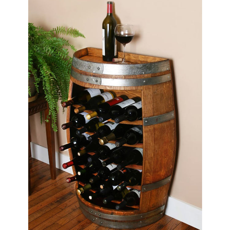 Half Barrel CABINET and Wine Rack