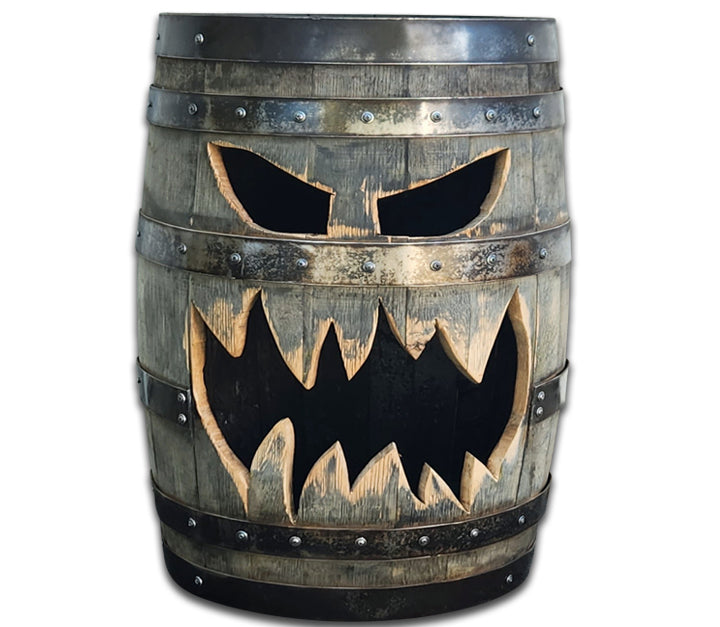 *HOLIDAY SPECIAL*  Jack-O-Lantern Barrel