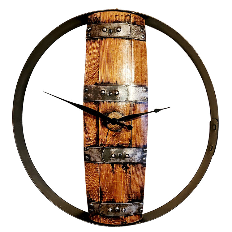 Barrel Stave and Hoop Wall Clock