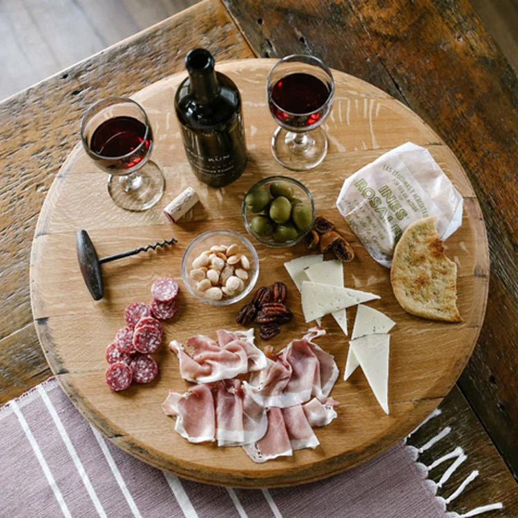 Barrel Head LAZY SUSAN Charcuterie Boards- 13", 17", and 21"