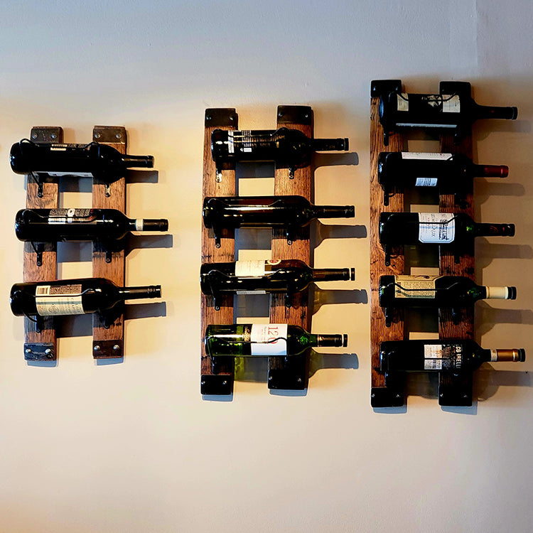 Barrel Stave Wall Mounted Wine Rack