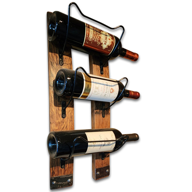 Barrel Stave Wall Mounted Wine Rack