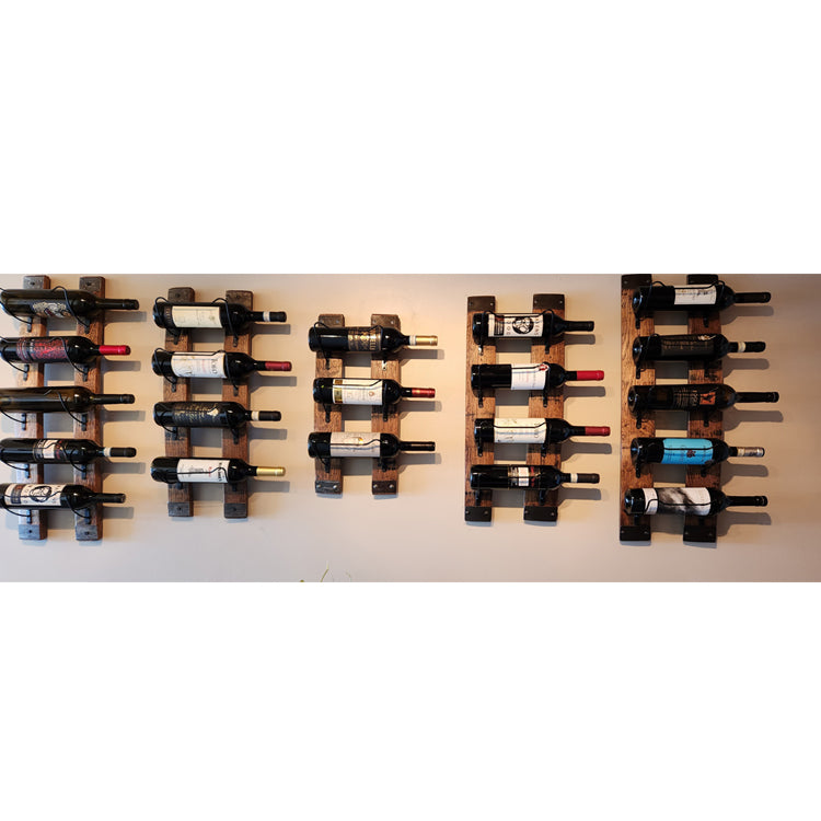 Barrel Stave Wall Mounted Wine Rack