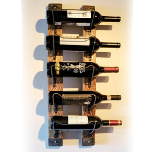 Barrel Stave Wall Mounted Wine Rack