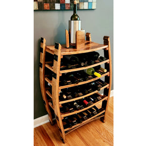 24 Bottle Barrel Stave Wine Rack