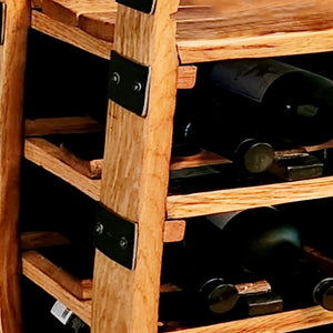 24 Bottle Barrel Stave Wine Rack